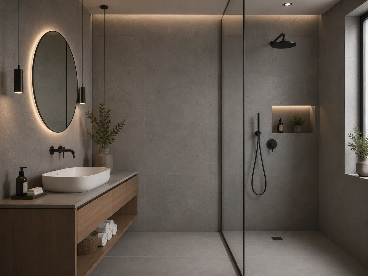 Matt Concrete-Effect Tiles: The Look That Doesn't Try Too Hard
